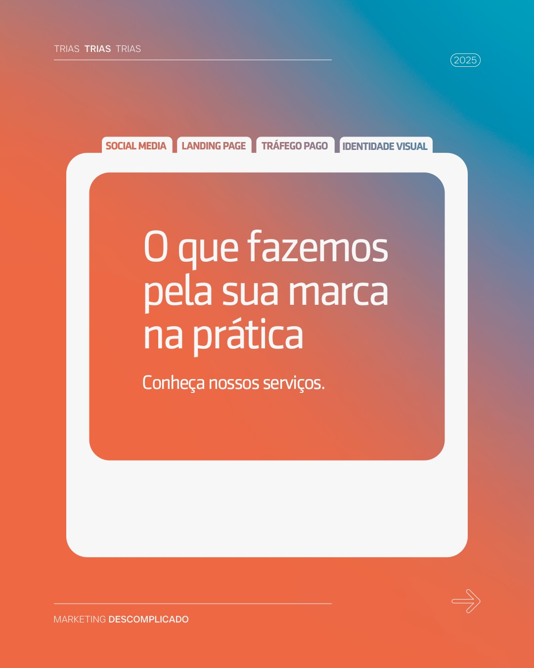 Post da TRIAS no Instagram sobre marketing digital